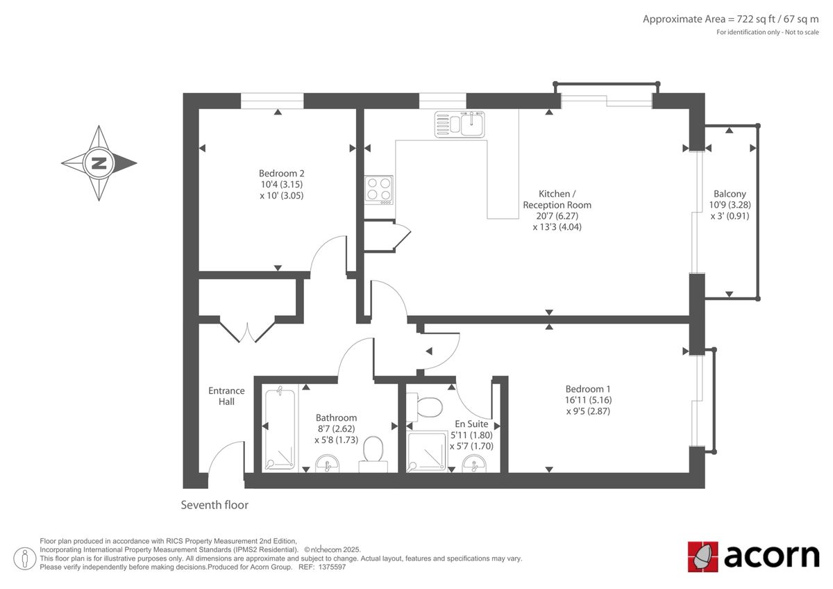 Wohnung in London, Großbritannien, 67 m² - Foto 14