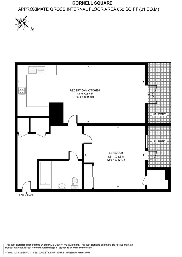 Flat in London, United Kingdom, 61 m² - picture 15