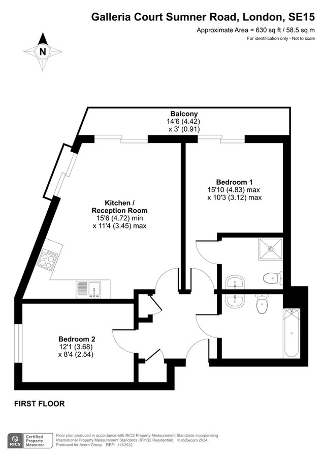 Wohnung in London, Großbritannien, 59 m² - Foto 16