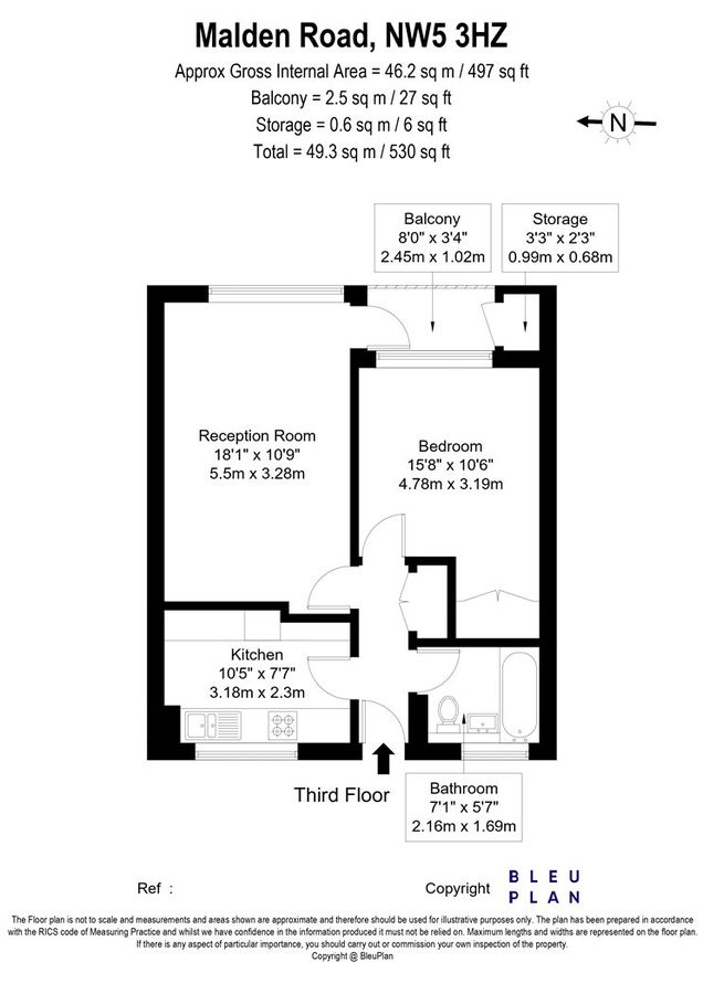 Flat in London, United Kingdom, 49 m² - picture 16