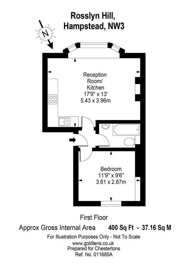 Wohnung in London, Großbritannien, 37 m² - Foto 16