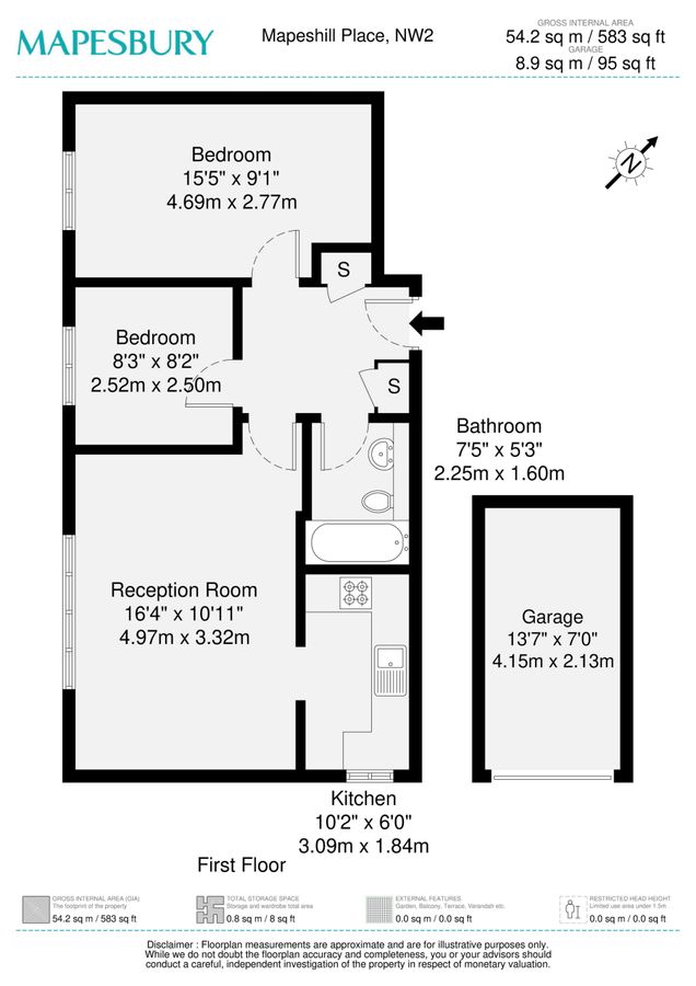 Wohnung in London, Großbritannien, 54 m² - Foto 19