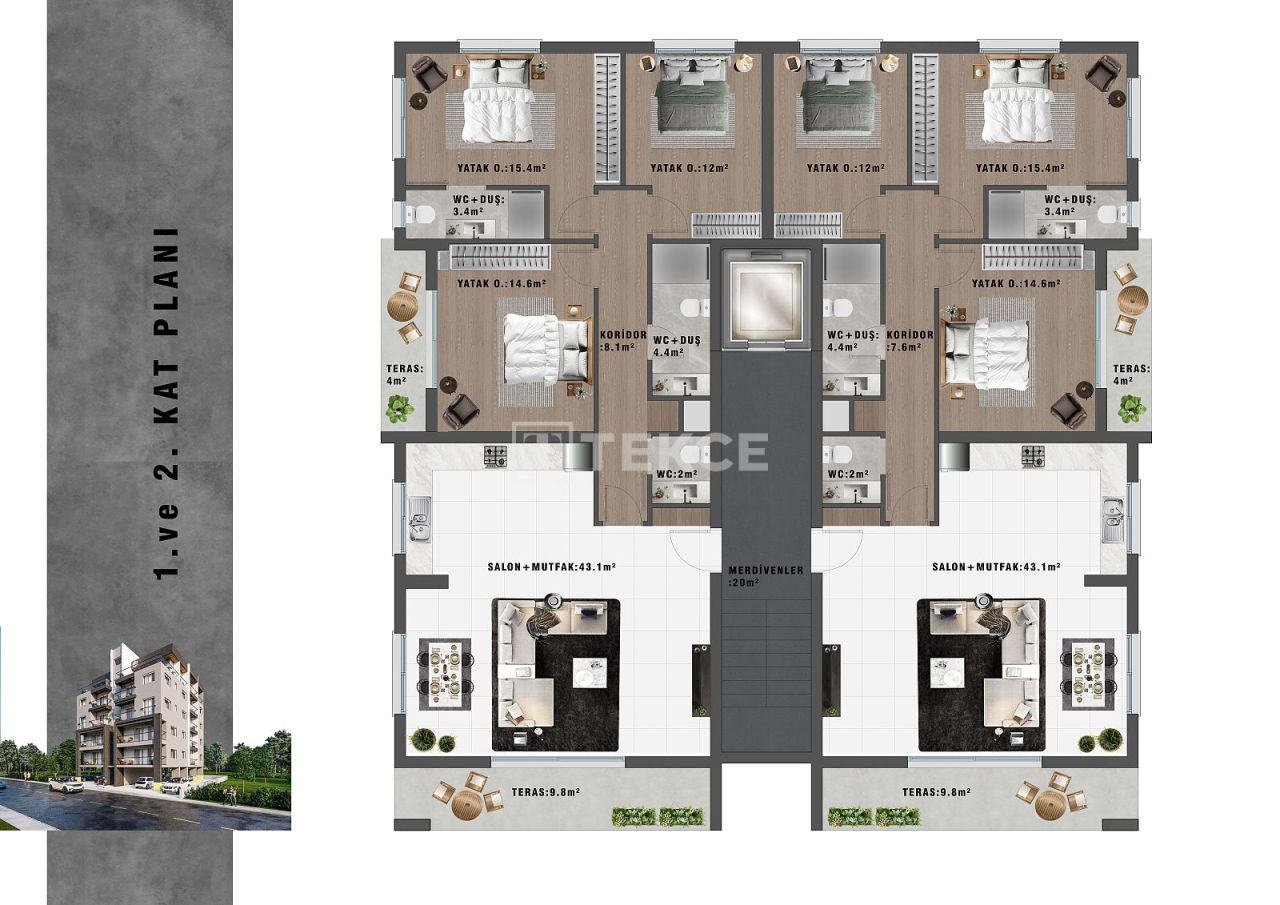 Appartement à Gazimağusa, Chypre, 75 m² - image 13