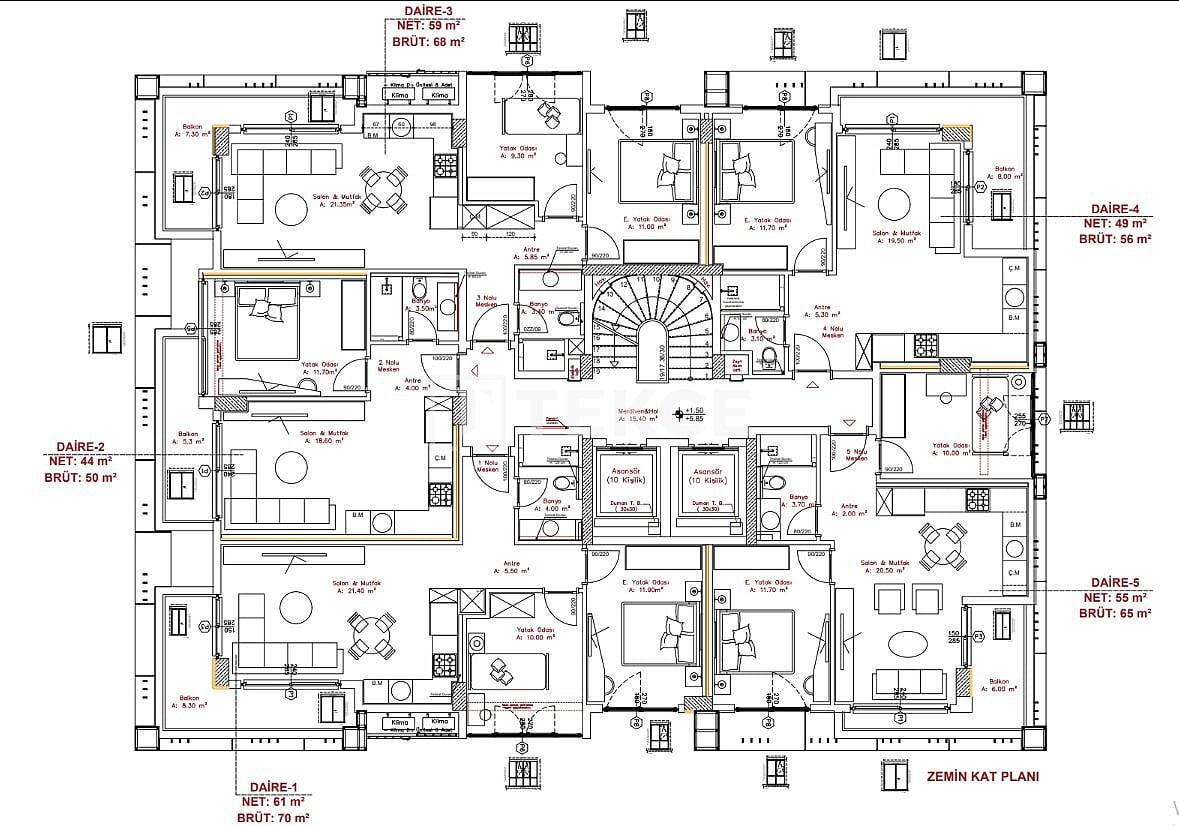Penthouse in Alanya, Turkey, 111 m² - picture 13