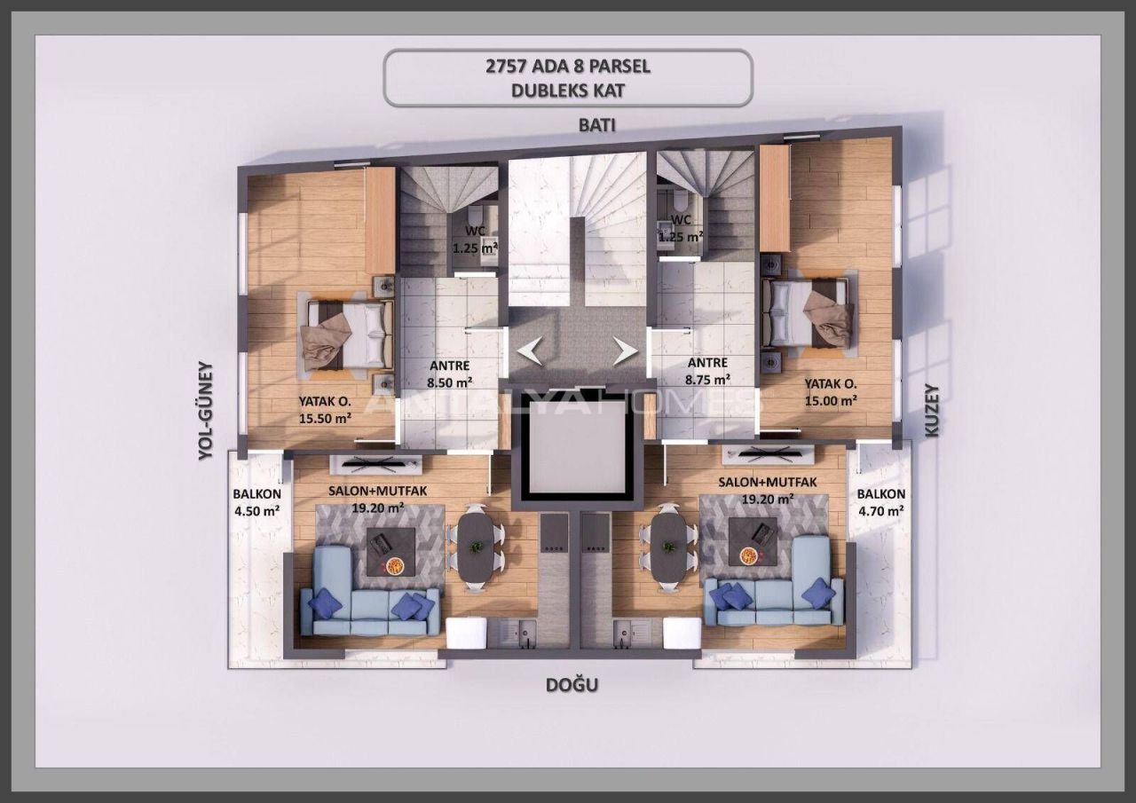Attico a Antalya, Turchia, 145 m² - foto 15