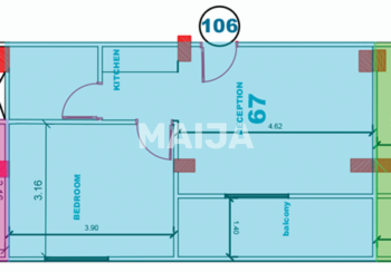 Apartamento en Hurghada, Egipto, 67 m² - imagen 2