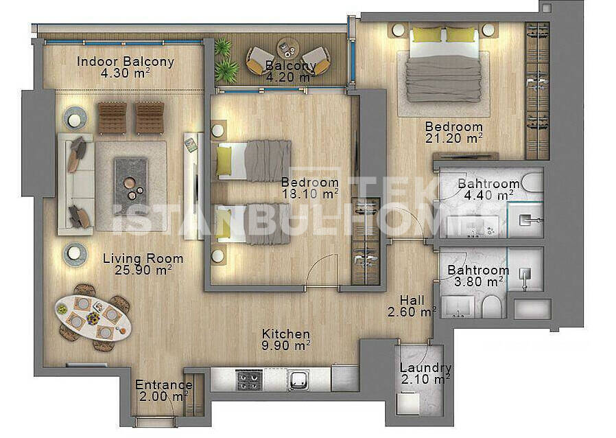 Appartement à Istanbul, Turquie, 140 m² - image 19