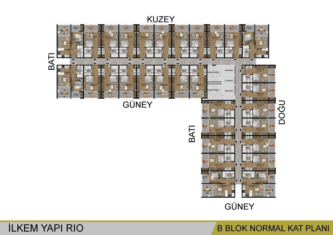 Appartamento a Mersin, Turchia, 39 m² - foto 8