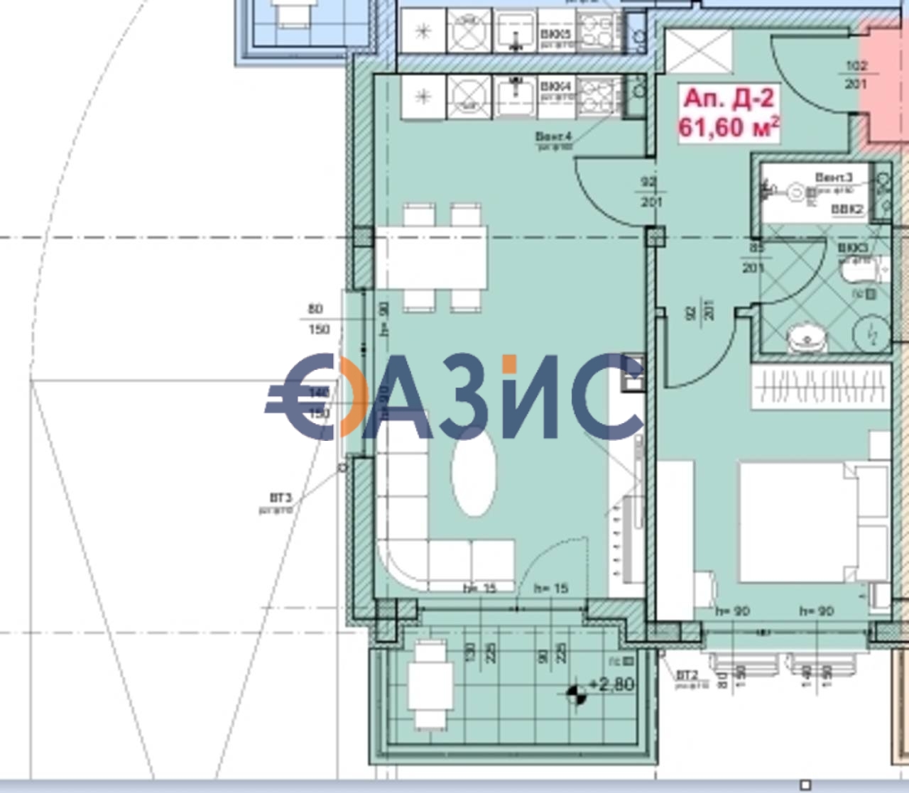 Appartamenti a Sozopol, Bulgaria, 80.9 m² - foto 4