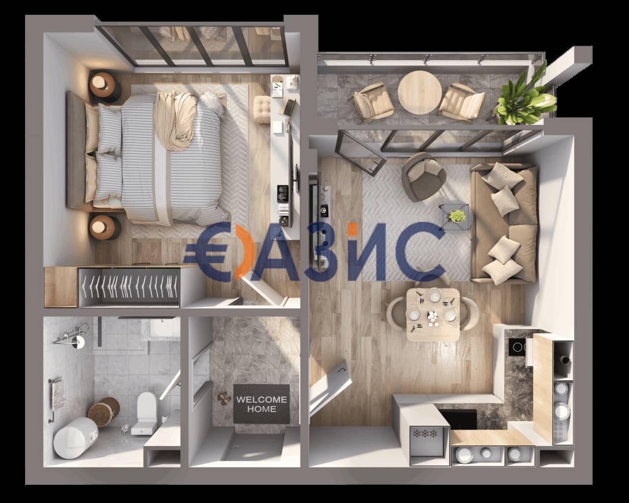 Apartment at Sunny Beach, Bulgaria, 33.7 m² - picture 7