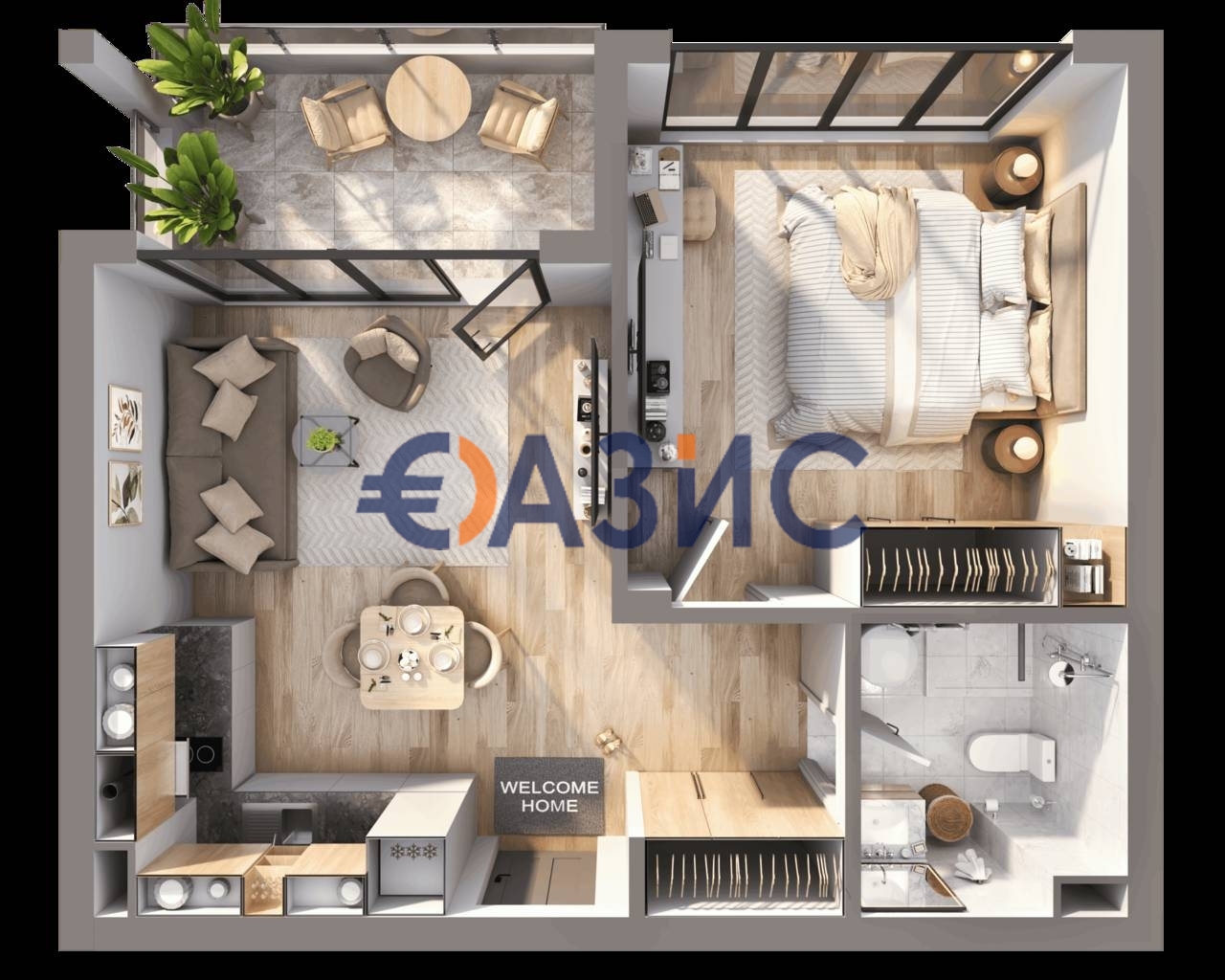 Appartamenti a Spiaggia assolata, Bulgaria, 65.3 m² - foto 8