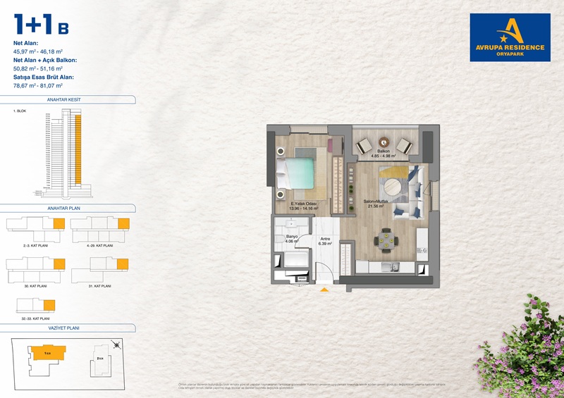Apartment in Istanbul, Türkei, 80 m² - Foto 4