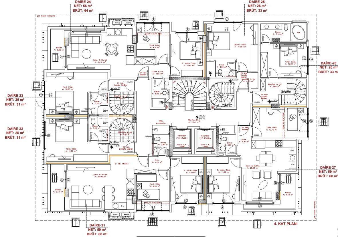 Appartamenti a Alanya, Turchia, 58 m² - foto 9