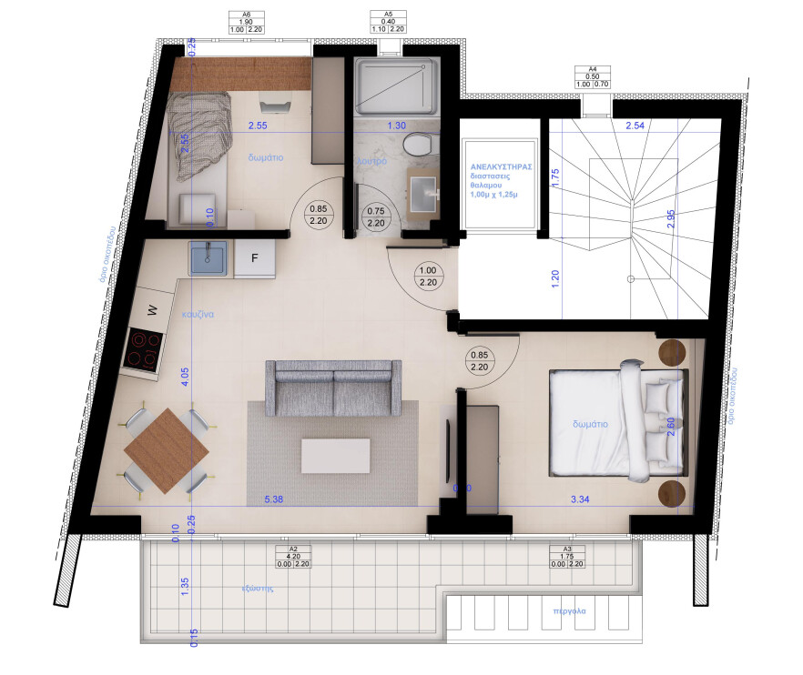 Piso en Salónica, Grecia, 68 m² - imagen 5