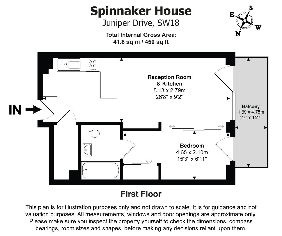 Wohnung in London, Großbritannien, 42 m² - Foto 15