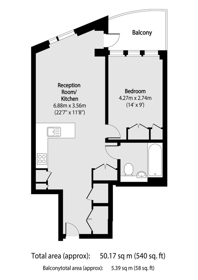 Wohnung in London, Großbritannien, 50 m² - Foto 16