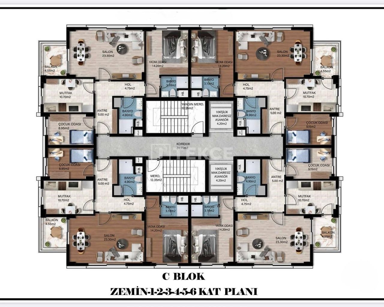 Appartamenti a Antalya, Turchia, 57 m² - foto 16
