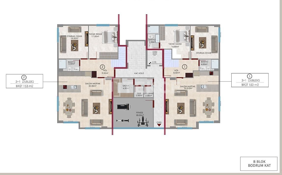 Attico a Alanya, Turchia, 235 m² - foto 17