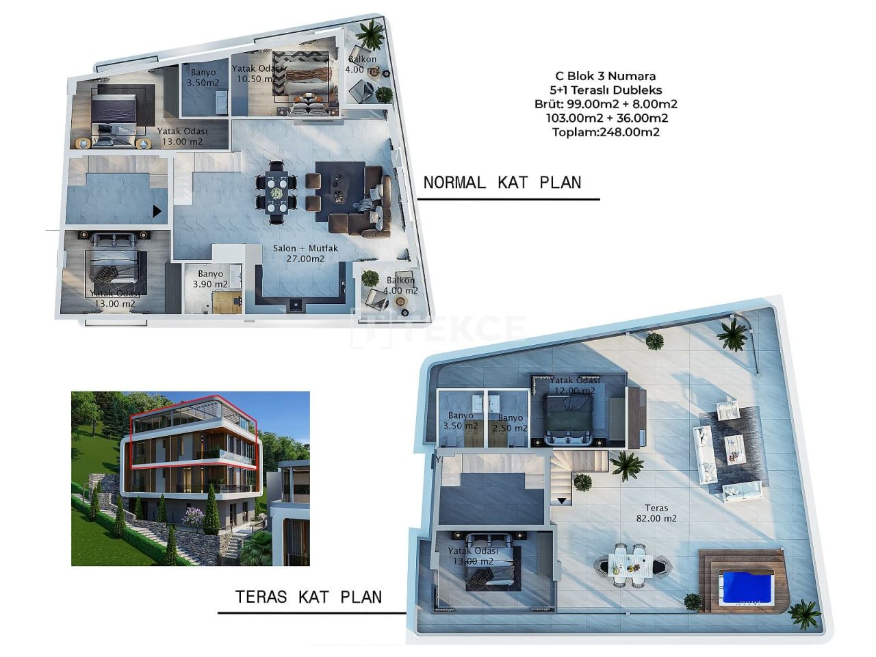 Attico a Alanya, Turchia, 248 m² - foto 18