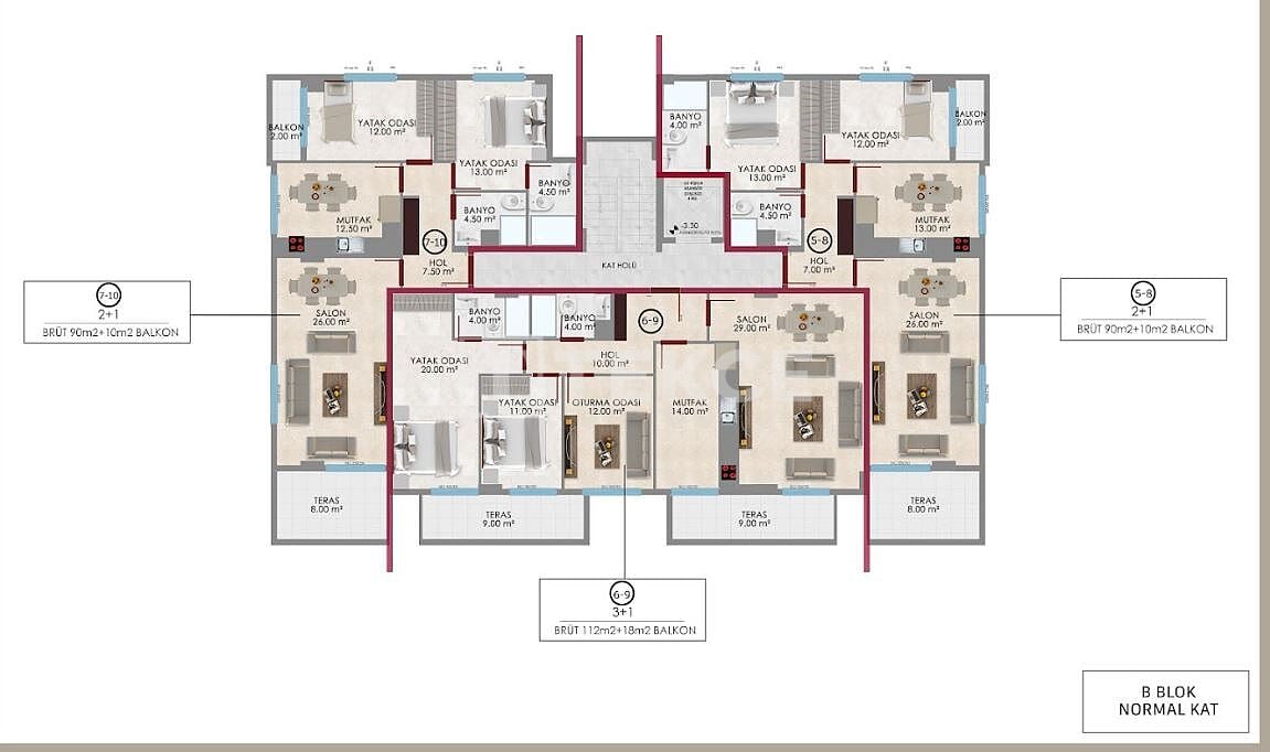Apartment in Alanya, Türkei, 130 m² - Foto 19