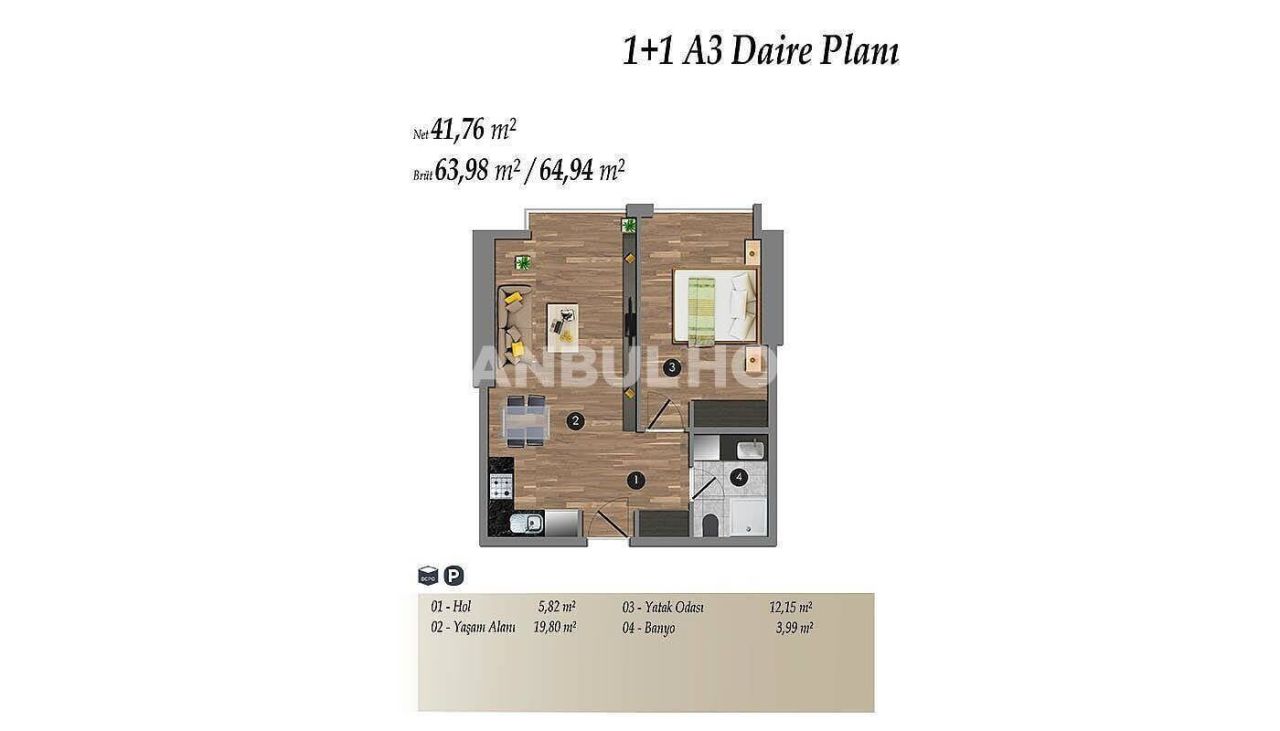 Apartment in Istanbul, Turkey, 65 m² - picture 19