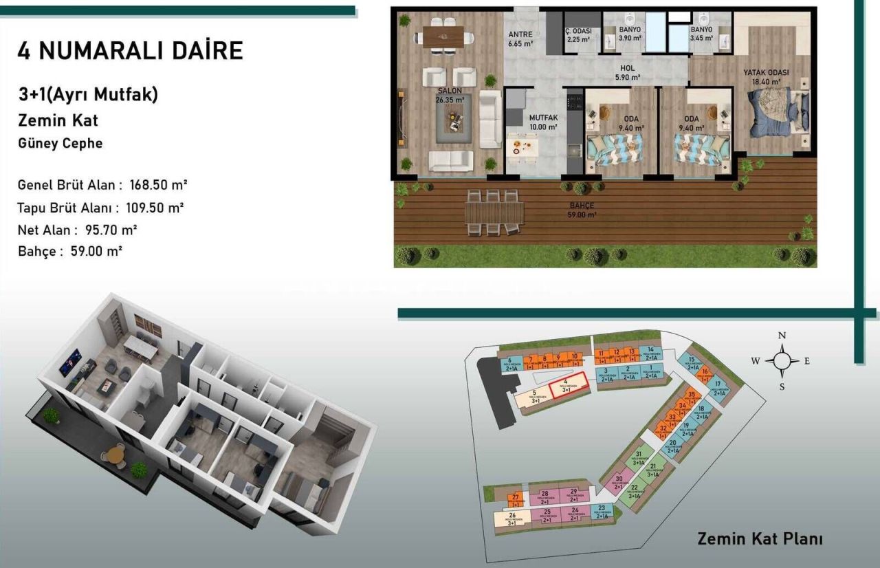 Apartment in Antalya, Türkei, 46 m² - Foto 19