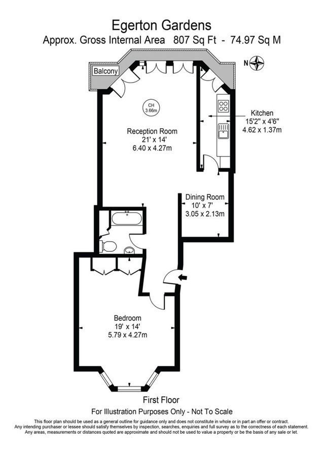 Wohnung in London, Großbritannien, 75 m² - Foto 9