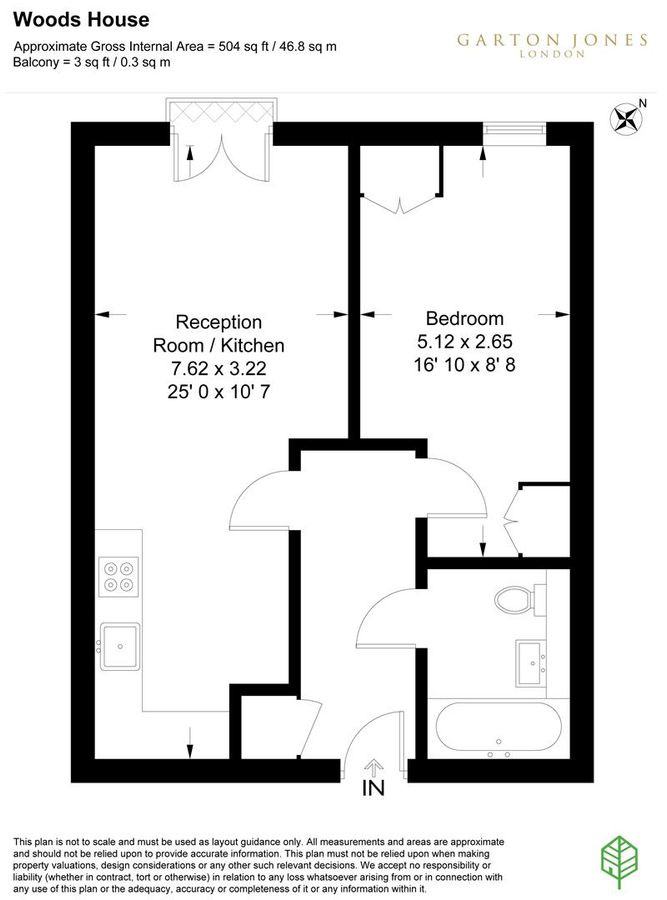 Wohnung in London, Großbritannien, 47 m² - Foto 12
