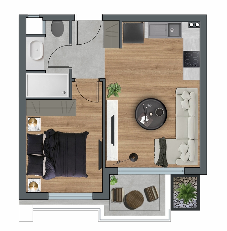 Flat in Antalya, Turkey, 55 m² - picture 13