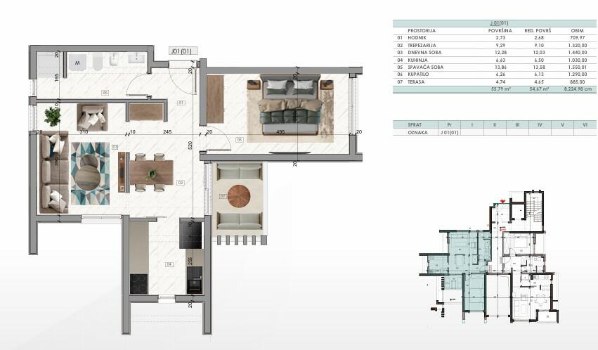 Flat in Bar, Montenegro, 44 m² - picture 3