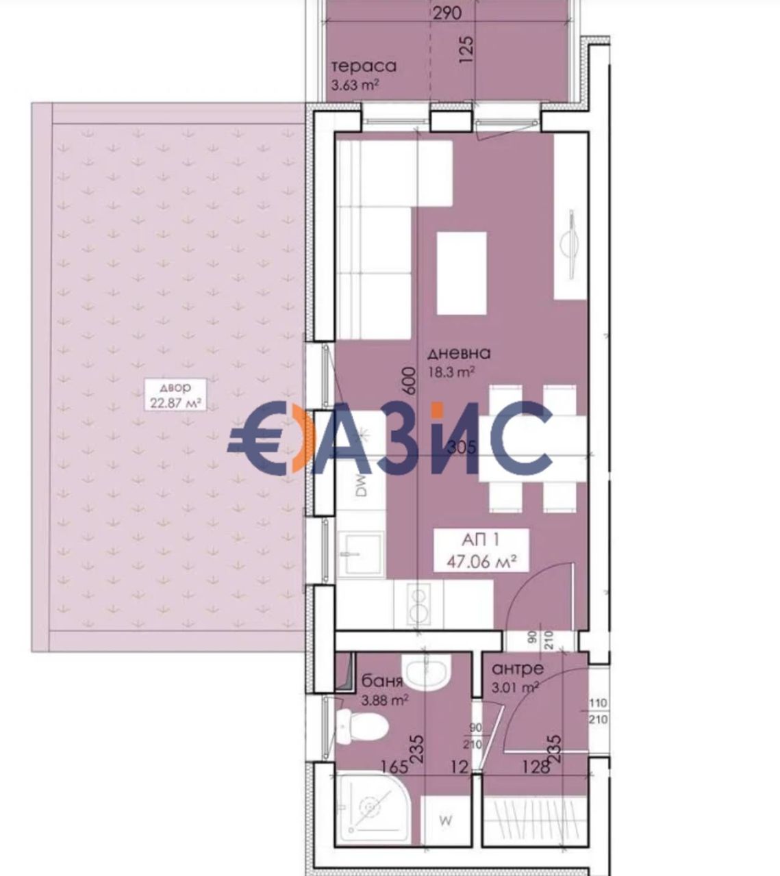 Apartment in Sozopol, Bulgaria, 47.1 m² - picture 6