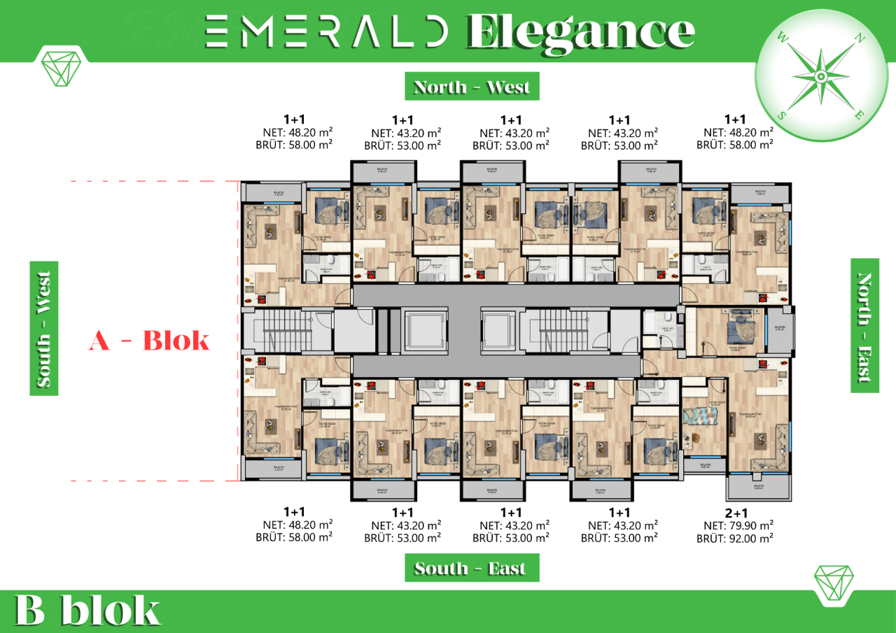 Flat in Mersin, Turkey, 58 m² - picture 17