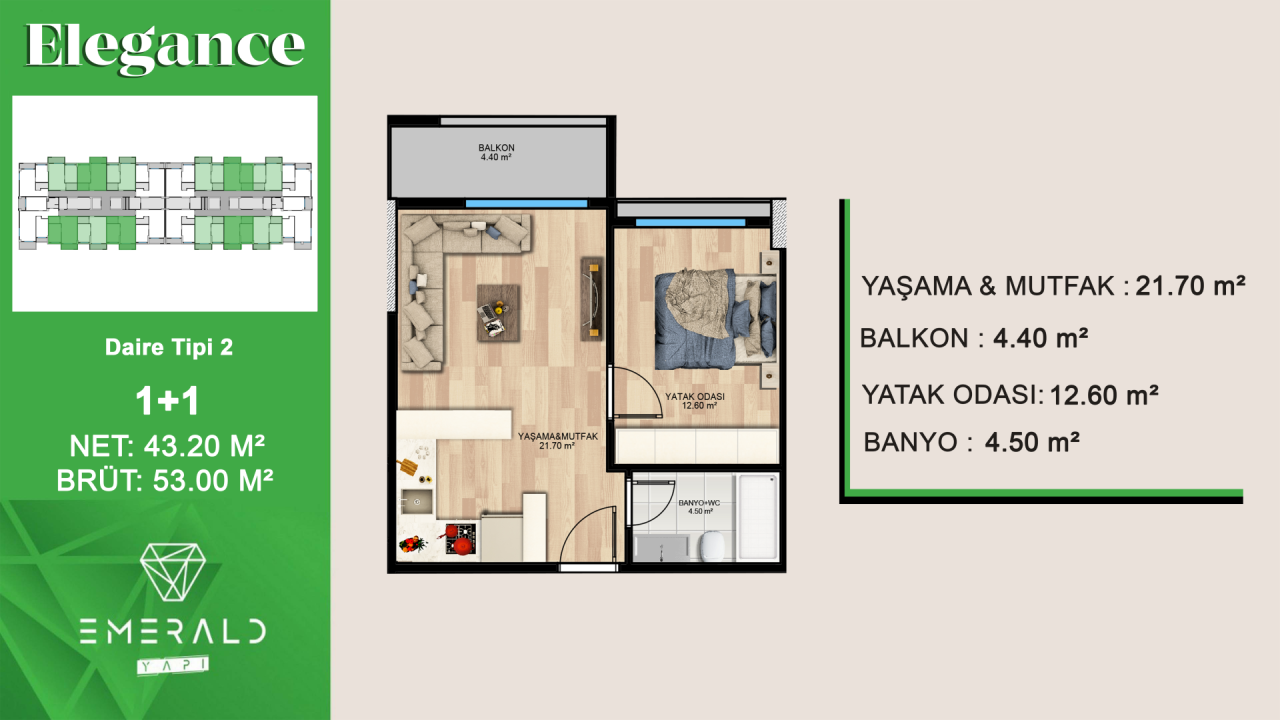 Flat in Mersin, Turkey, 58 m² - picture 19