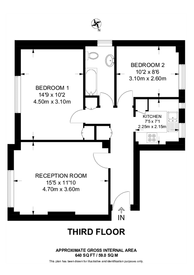 Wohnung in London, Großbritannien, 60 m² - Foto 8