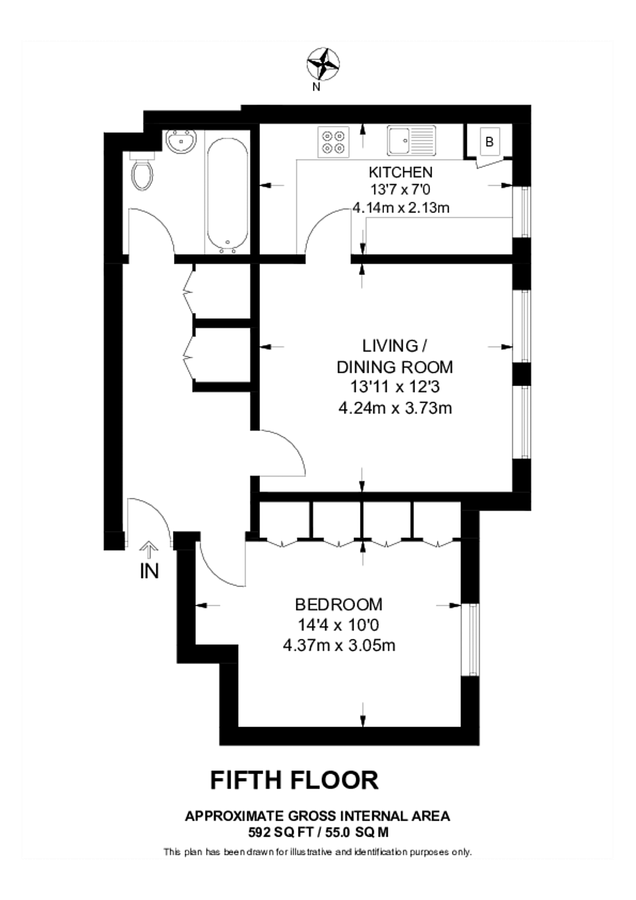 Piso en Londres, Reino Unido, 55 m² - imagen 8