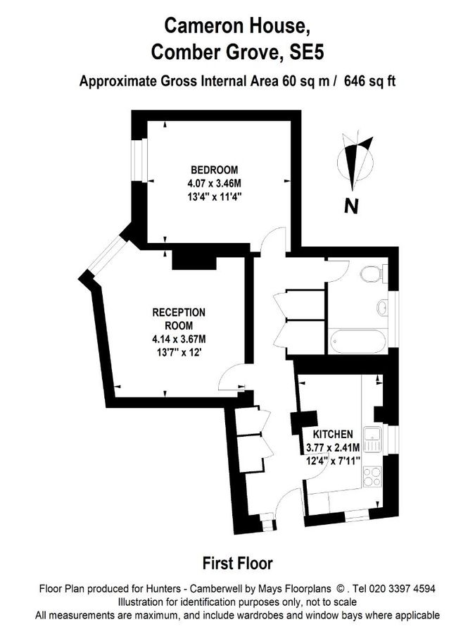 Wohnung in London, Großbritannien, 60 m² - Foto 9