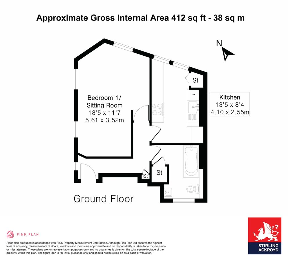 Wohnung in London, Großbritannien, 38 m² - Foto 10