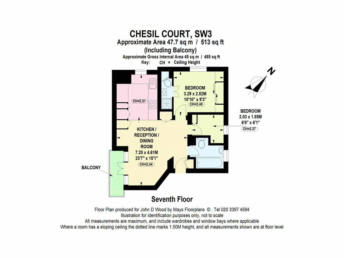 Wohnung in London, Großbritannien, 48 m² - Foto 12