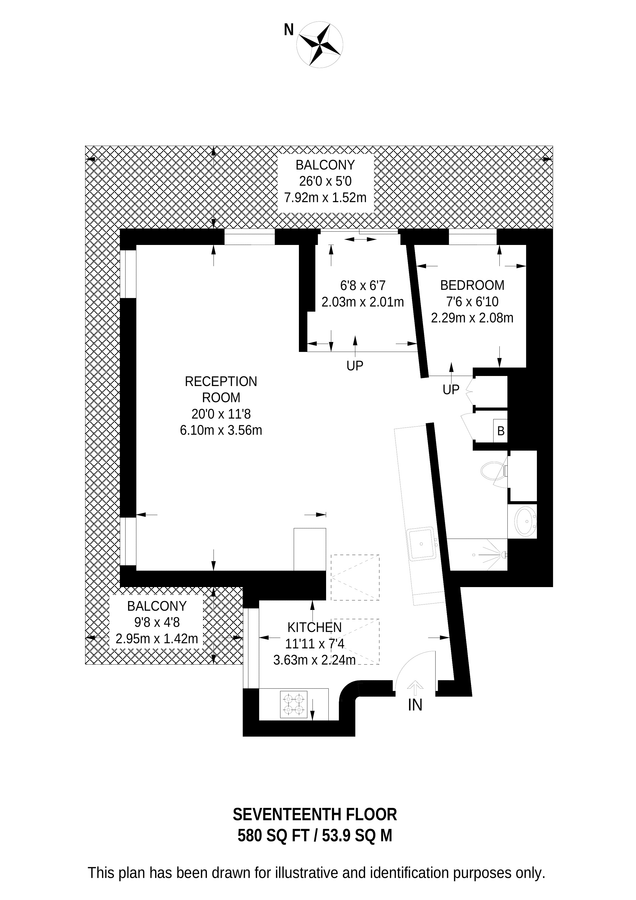 Wohnung in London, Großbritannien, 54 m² - Foto 13