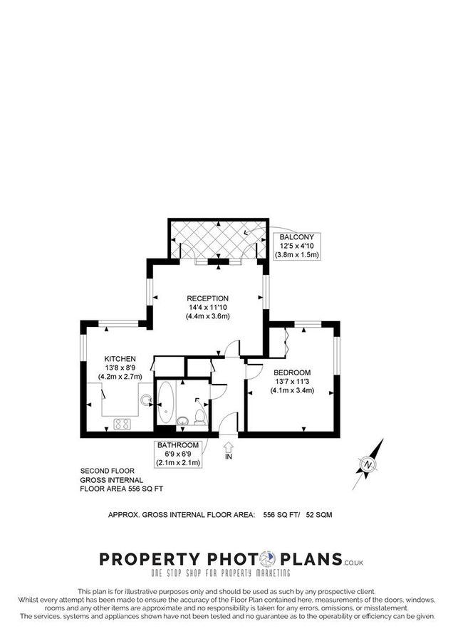 Wohnung in London, Großbritannien, 55 m² - Foto 13