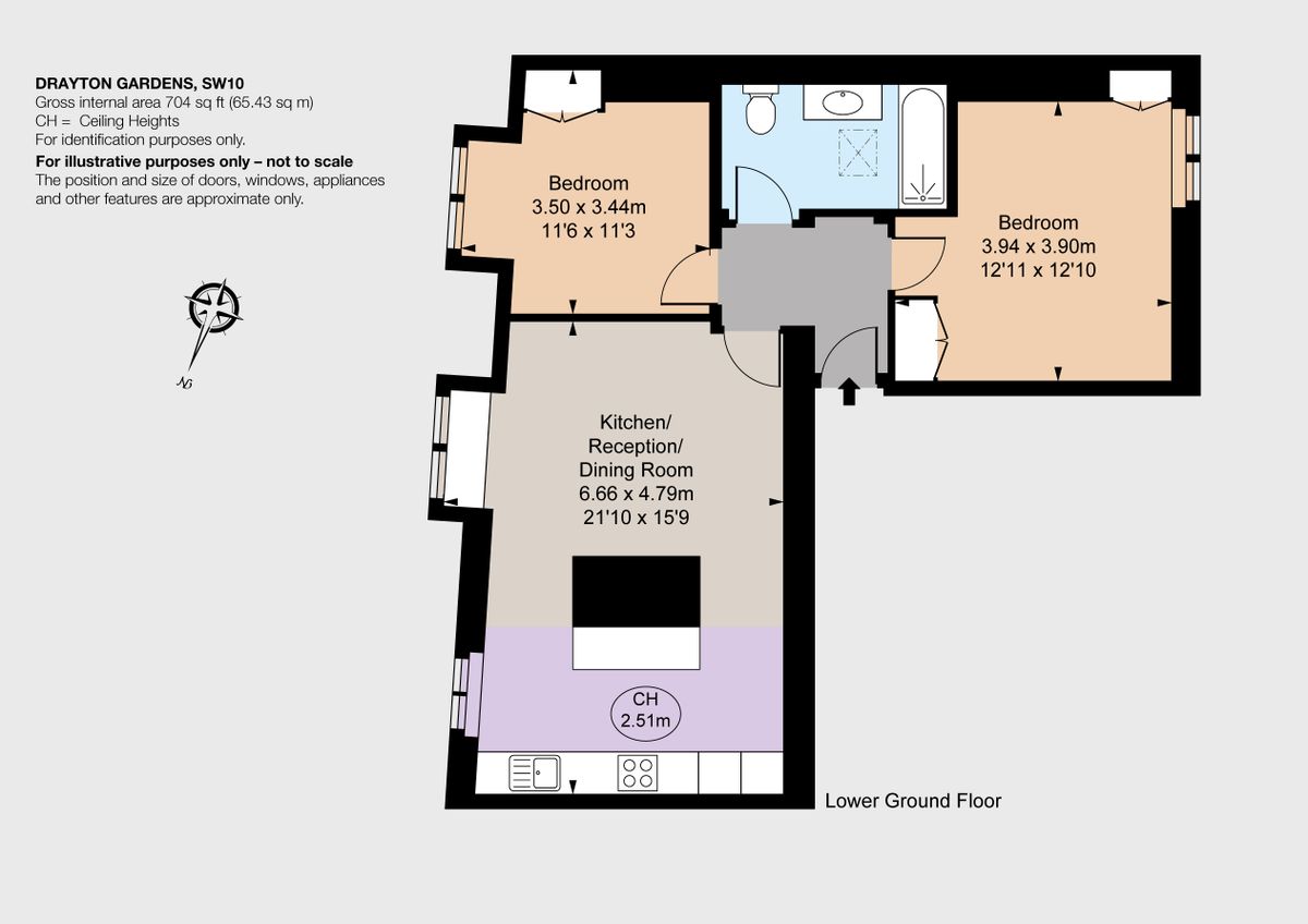 Wohnung in London, Großbritannien, 65 m² - Foto 13