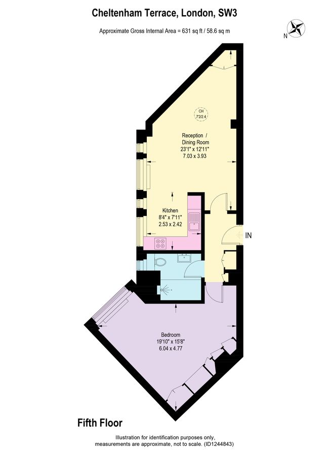 Wohnung in London, Großbritannien, 59 m² - Foto 13
