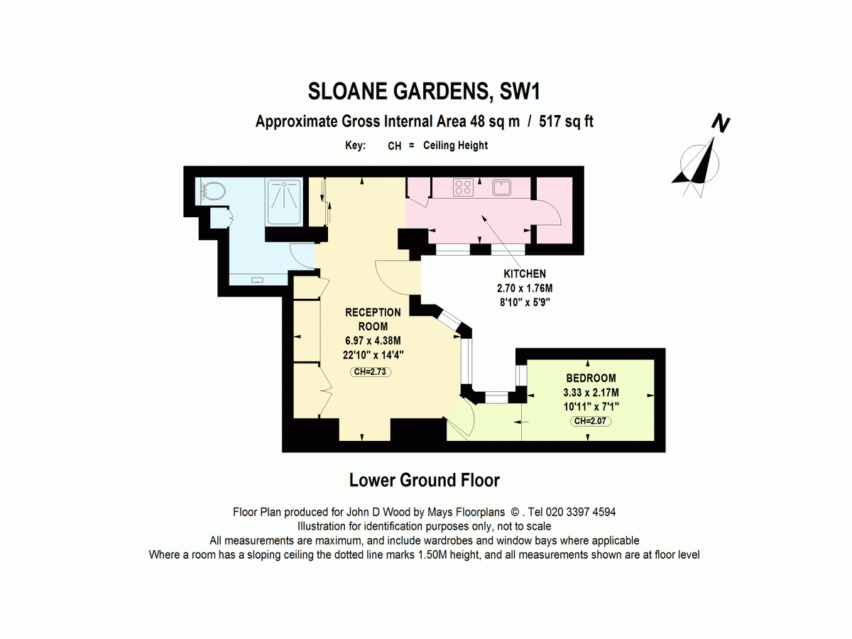 Wohnung in London, Großbritannien, 48 m² - Foto 13