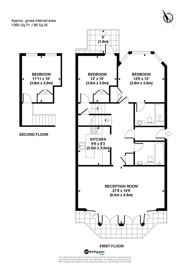 Wohnung in London, Großbritannien, 99 m² - Foto 14
