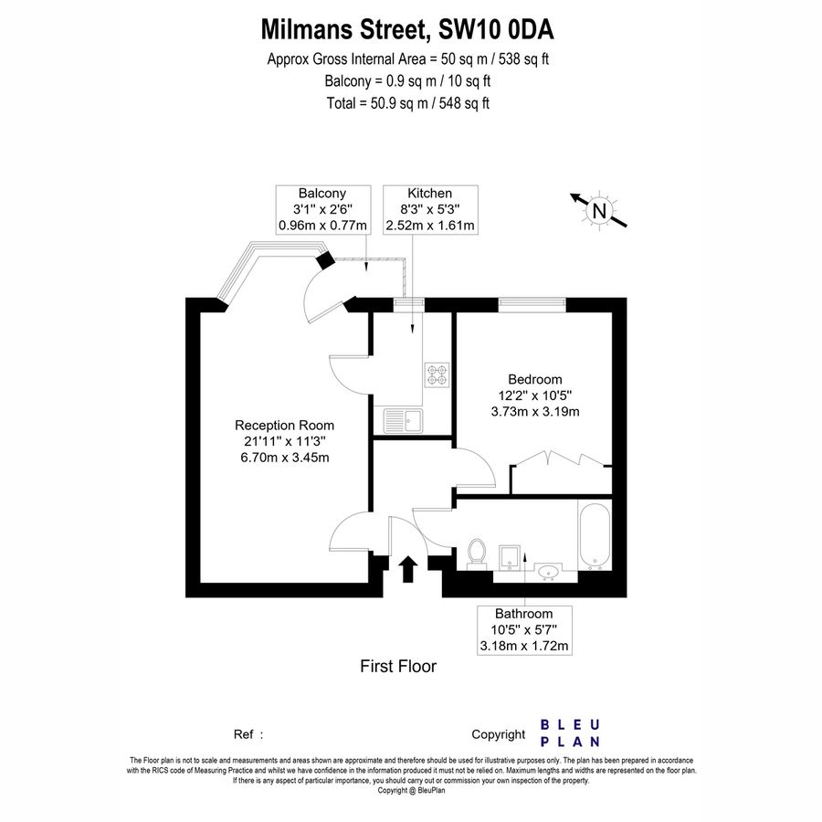 Wohnung in London, Großbritannien, 51 m² - Foto 16