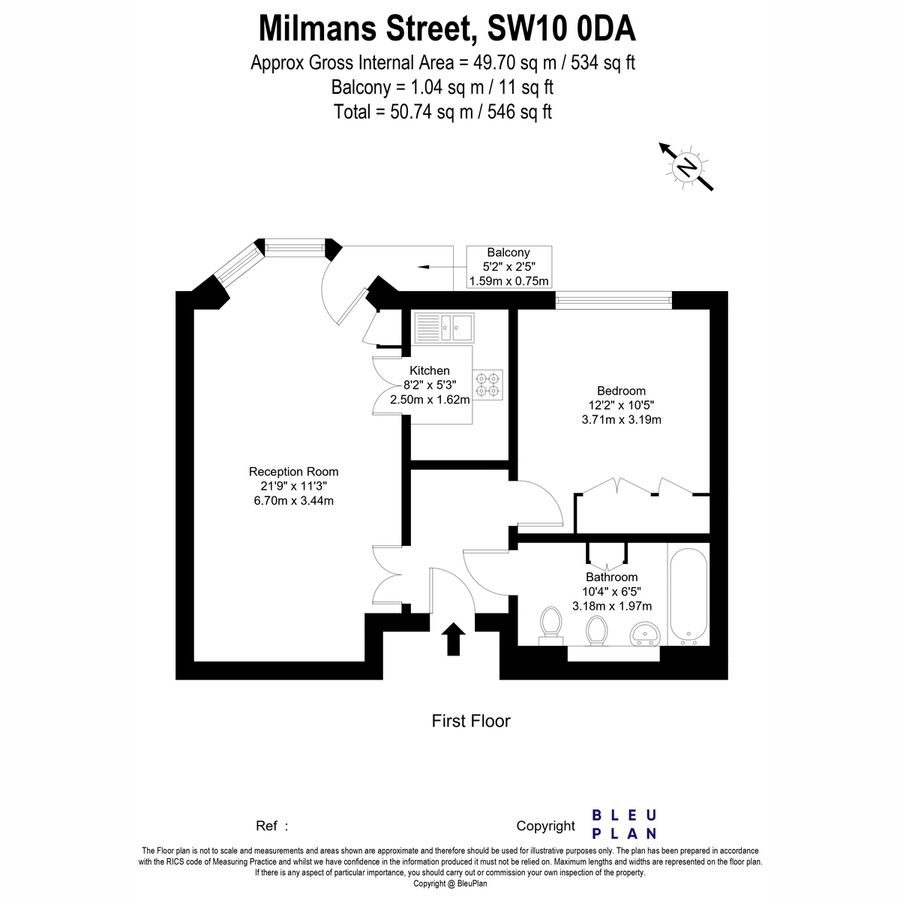 Wohnung in London, Großbritannien, 51 m² - Foto 17