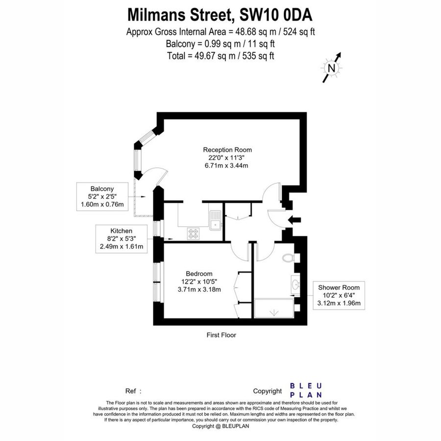 Wohnung in London, Großbritannien, 49 m² - Foto 17