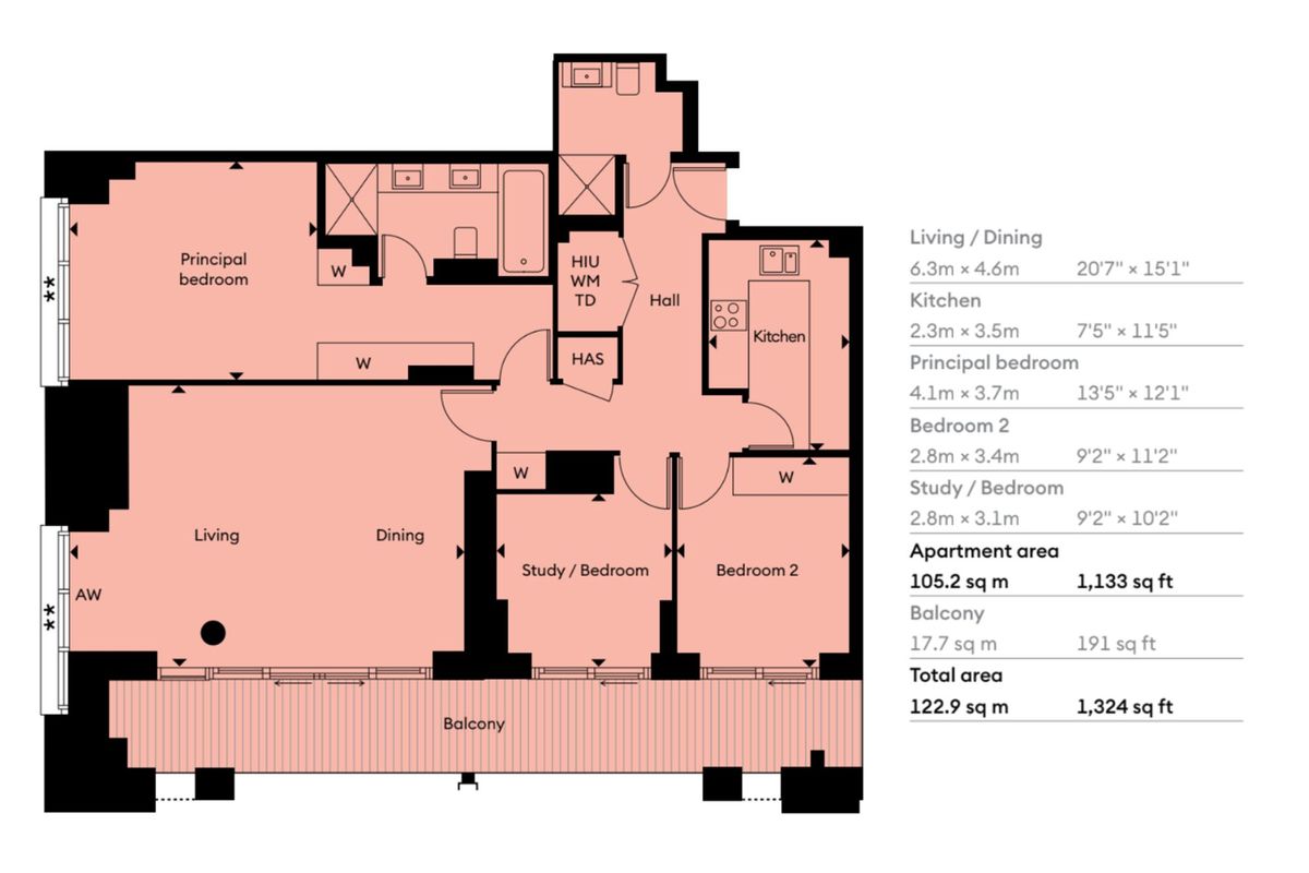 Piso en Londres, Reino Unido, 105 m² - imagen 18