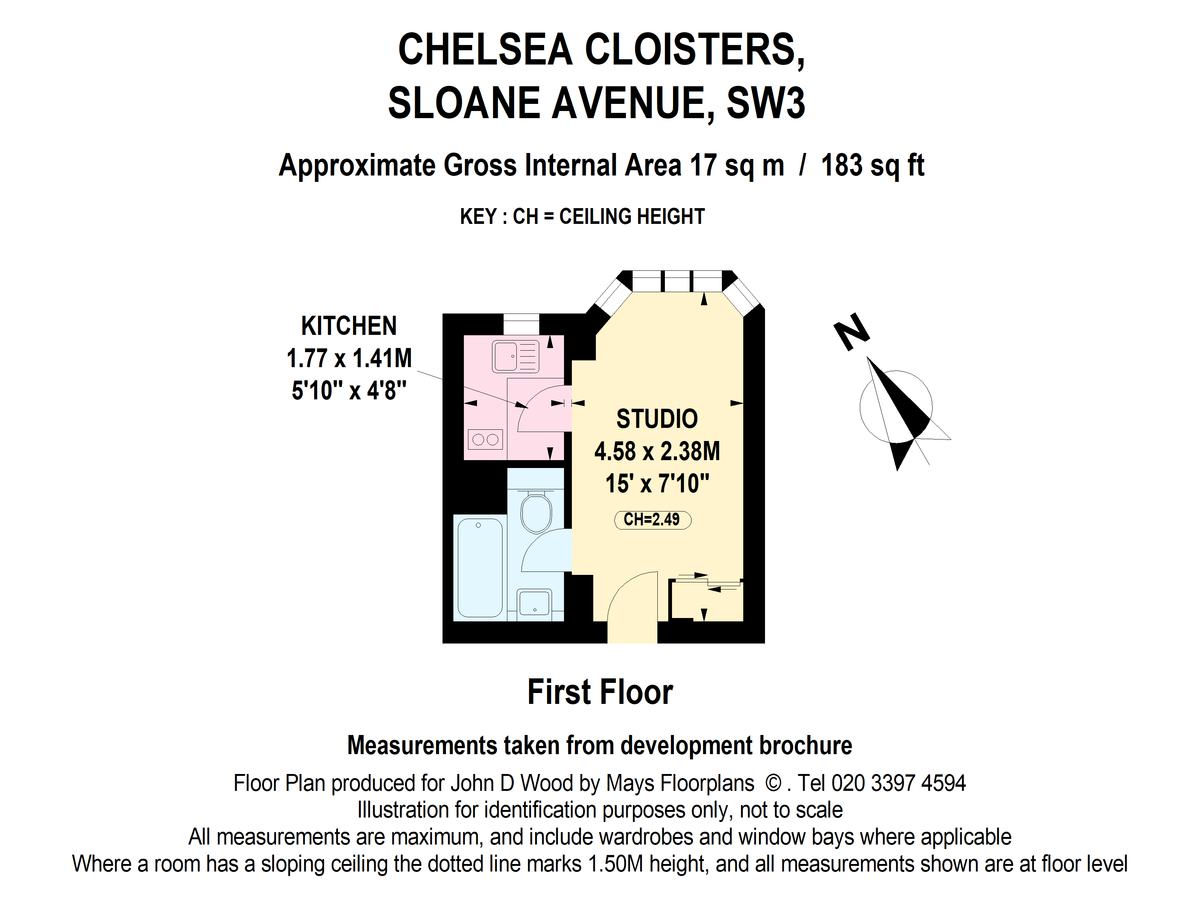 Wohnung in London, Großbritannien, 17 m² - Foto 7