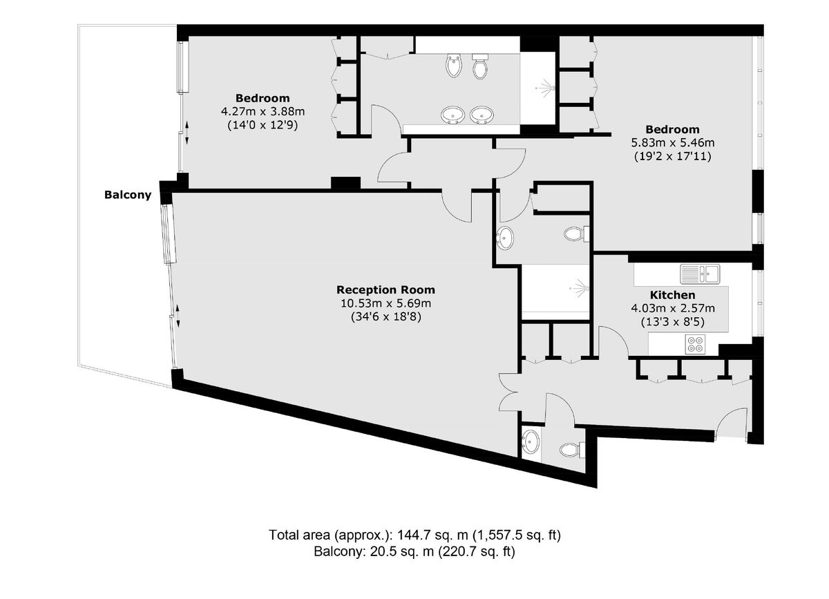 Wohnung in London, Großbritannien, 21 m² - Foto 9